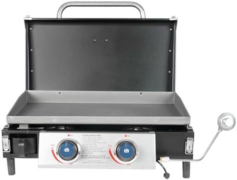 Razor 2-Burner Portable LP Gas Griddle with Lid in Black GGT2131M