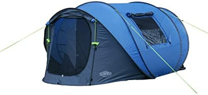 Kamp-Rite Pop Up Tunnel Tent 3 Person Easy to Set up and take Down Packable Light Weight.