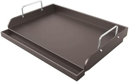 17" Flat Top Griddle for Gas Grill, Cast Iron Grill Plate Insert 17x13 Inch Griddle Cooking Plate Compatible with Weber Charbroil Camp Chef for Outdoor BBQ