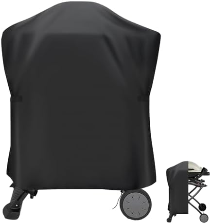 Electric Grill Cover for Weber Q1000/Q2000 Series Portable Grill on Cart