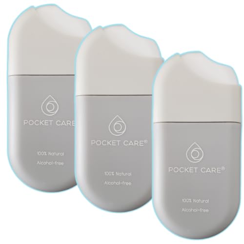 POCKET CARE | 3 Pack Organic Moisturizing Hydratating Eliotrope Hand sanitizer Spray 15 ml | Travel Size Accessories | 100% natural power mist