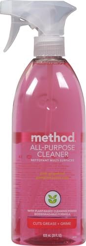 Method All-Purpose Cleaner, Pink Grapefruit, Plant-Based and Biodegradable Formula Perfect for Most Counters, Tiles, Stone, and More, 28 oz spray bottle (Pack of 2)