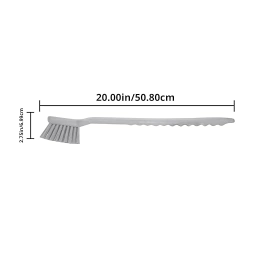SPARTA 40501EC03 Plastic Large Scrub Brush, Kitchen Brush, Utility Brush With Long Handle For Cleaning, 20 Inches, Black