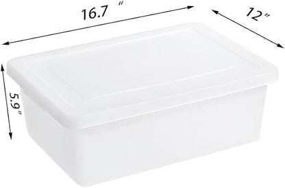 15 QuartStackable Plastic Storage Bins with Lids,Container to Organize Shoes and Crafts on Closet Shelves,Garage, Totes, Tubs Boxes Organizing 4 Pack (N-2L)