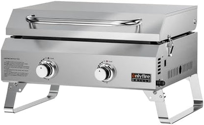 ONLYFIRE GRILLS Tabletop Gas Griddle 2 Burners, Propane Gas Stove, GS318