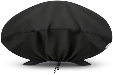 SunPatio Outdoor Grill Cover Compatible for Weber Q 100/1000 Series and Nexgrill Gas Grills, Heavy Duty Waterproof Barbecue Cover, Durable FadeStop Material, Compared to Weber 7110, Black