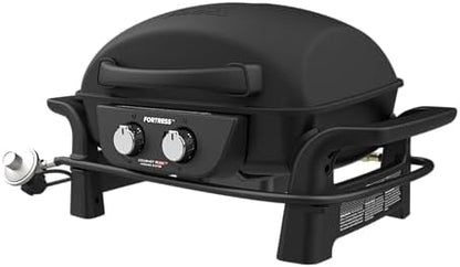 Nexgrill Tabletop 2 Burner Gas Grill & Griddle Combo, 2-in-1 with Handles
