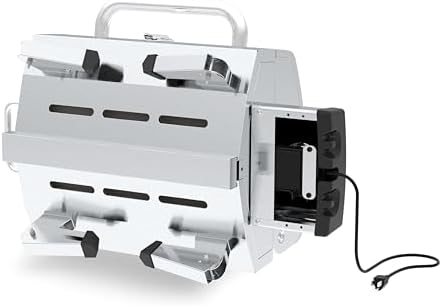 GrillPro 201119 GrillPro Table Top Portable Electric Grill in Stainless Steel