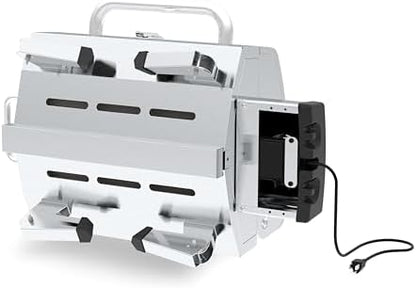 GrillPro 201119 GrillPro Table Top Portable Electric Grill in Stainless Steel