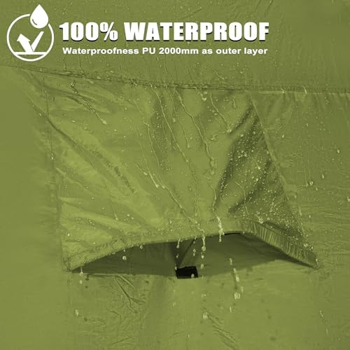 GoHimal Pickup Truck Bed Tent, 5.5-6.0FT Truck Tent for Camping（Green）