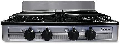 Koblenz PSK-400S 4 Portable Porcelain Cover and Four 16, Silver, Stainless