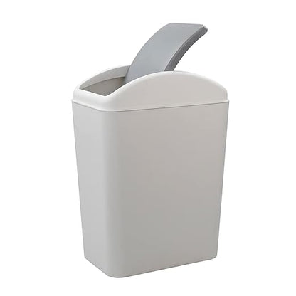 4.5 Gallon Plastic Waste Can, Garbage Can with Swing Lid, Trash Can, 1 Pack (Grey)