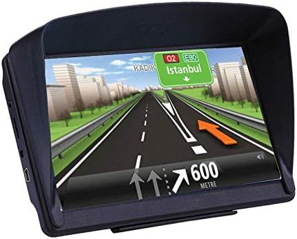 GPS Navigator for Car Truck RV, Latest 2025 Map, 7 inch Touch Screen Real Voice Spoken Turn-by-Turn Direction Reminding Navigation System for Cars, Vehicle GPS with Speed and Red Light Warning