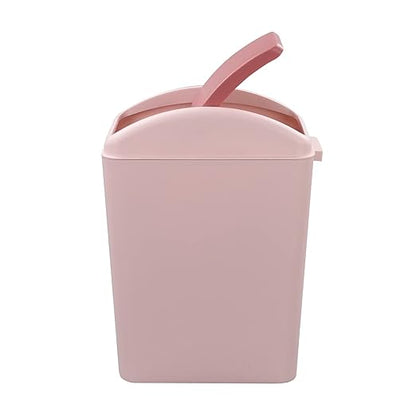 4.5 Gallon Pink Plastic Waste Can, Kitchen Garbage Can with Swing Lid, 1 Pack