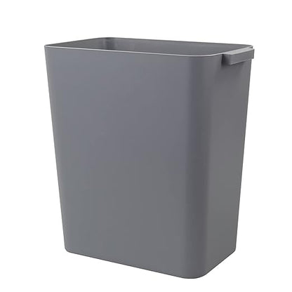 3-Pack Gray 4.5 Gallon Plastic Trash Can Wastebasket, Garbage Container Bin