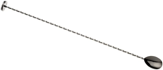 Barfly Bar Spoon with Muddler 15 3/4" (40.0 cm), (40 cm), Gun Metal Black