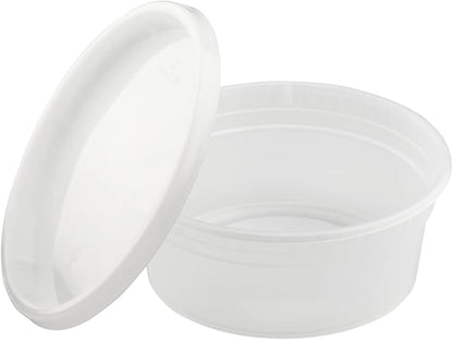 Karat [8oz - 240 ct] Clear PP Injection Molded Round Deli Containers with Lids (FP-IMDC8-PP)