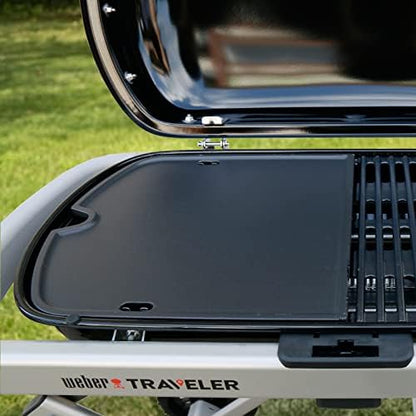 Hisencn 7034 Cast Iron Griddle for Weber Traveler Gas Grill