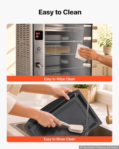 VEVOR Countertop Vertical Oven Brazilian Flame 5 Auto Rotating Skewers