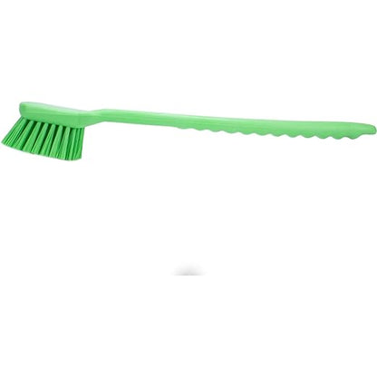 SPARTA 40501EC75 Plastic Large Scrub Brush, Kitchen Brush, Utility Brush With Long Handle For Cleaning, 20 Inches, Lime, (Pack of 6)