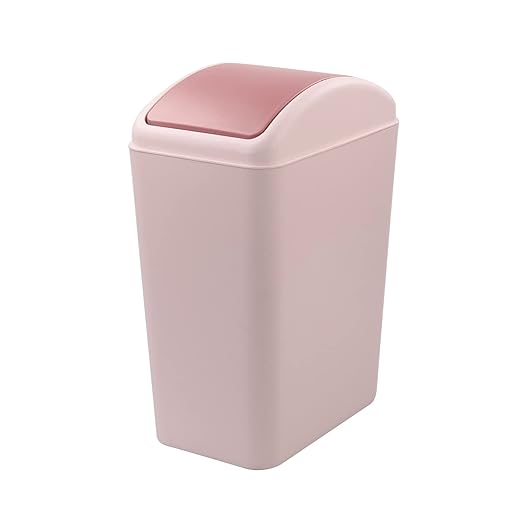 4.5 Gallon Pink Plastic Waste Can, Kitchen Garbage Can with Swing Lid, 1 Pack