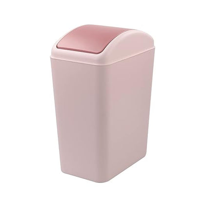 4.5 Gallon Pink Plastic Waste Can, Kitchen Garbage Can with Swing Lid, 1 Pack