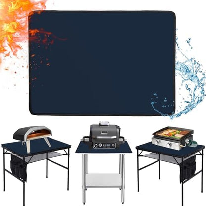 Heat Resistant Mats for Countertop fits Tabletop Grill, 31x24x0.04in, Blue
