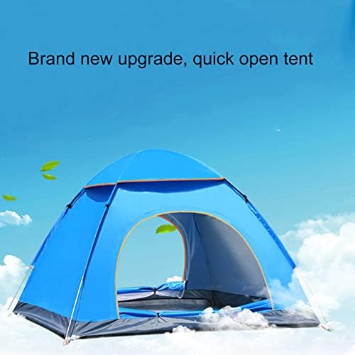 Family Dome Tent Pop-Up Tent Lightweight Tent Durable 210T Polyester Fabric Water-Resistant, UV Protection Easy Set Up for Camp Backpacking Hiking Outdoor,Green 1,M