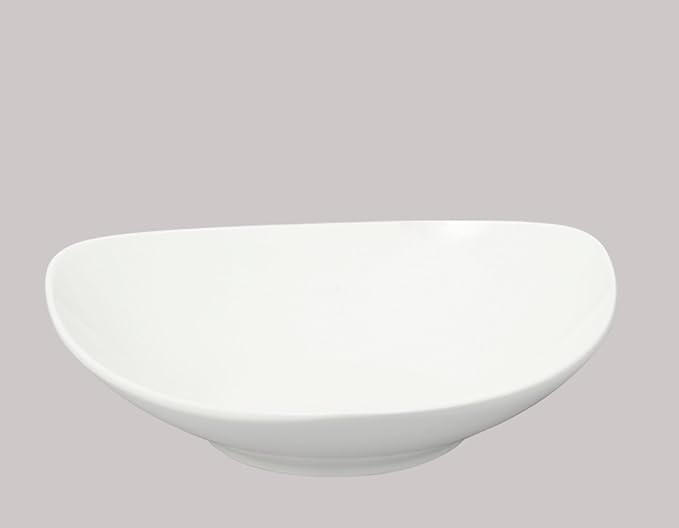 Bone China Elegance White Triangle Serving Bowl 9inch x 9inch, 49oz, Set of 2 Pieces