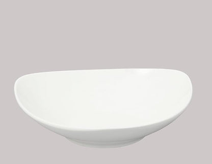 Bone China Elegance White Triangle Serving Bowl 9inch x 9inch, 49oz, Set of 2 Pieces