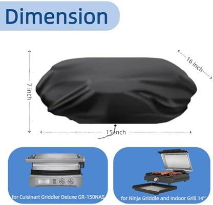 Mini Tabletop Gas Grill Cover for Cuisinart Deluxe GR-150NAS for Ninja 14"