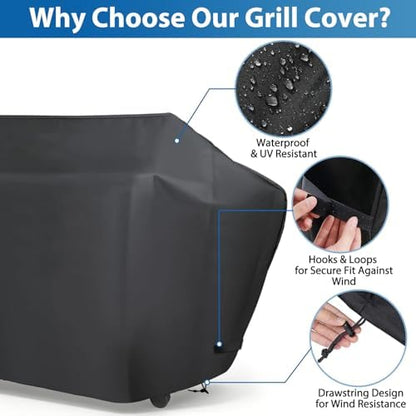 66 Inch Gas Grill Cover for Monument Denali D605 6-Burner Grill, Waterproof