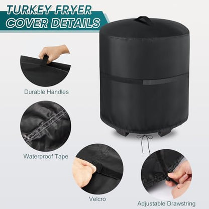 21" Grill Cover for Charbroil The Big Easy Turkey Air Fryer
