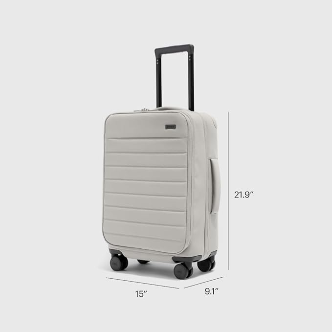 Away Softside Carry-On Suitcase, 22 Inch Lightweight, Expandable High-Strength Nylon Luggage With Spinner Wheels, Meets Requirements for Most Major Airlines, Cloud Gray