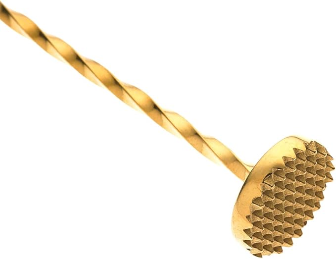 Barfly Muddle Bar Spoon, Muddler 11 13/16" (30 cm), Gold