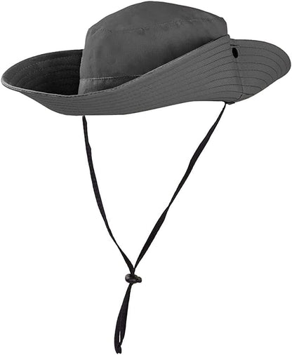Rosoz Ponytail Sun Bucket Hats for Women UV Protection Foldable Mesh Wide Brim Hiking Beach Fishing Summer Safari