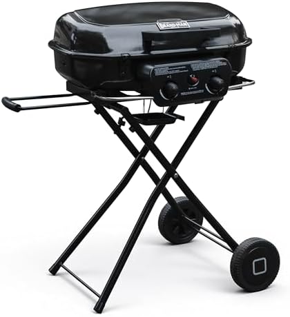 Brand-Man Portable Grill, Propane Gas Camping Grill & Cast Iron Griddle