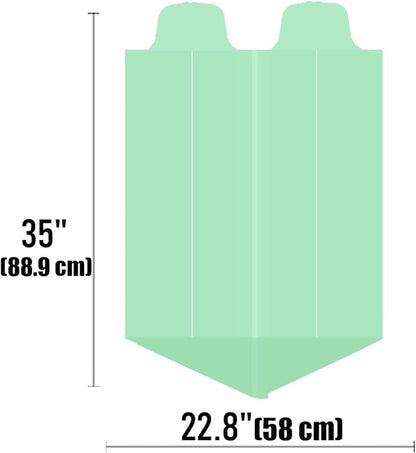 13 Gallon Flap Tie Compostable Trash Bags, 50 Count, Compost Bags Tall Kitchen Trash Bags, Sturdy Biodegradable Garbage Bags Food Scrap Waste Bags, ASTM D6400, US BPI Certified, Green