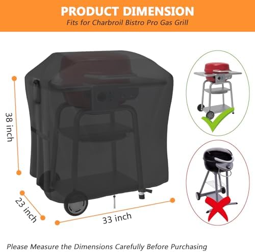 33" Grill Cover for Charbroil Bistro Pro Electric Grill & Griddle
