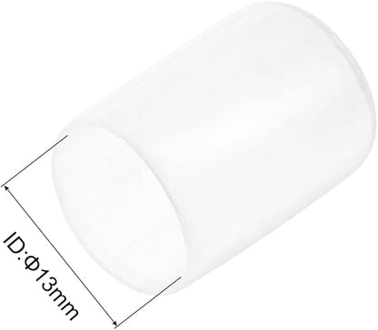 uxcell 20pcs Rubber End Caps Protective Caps 13mm ID Vinyl PVC Round Tube Bolt Cap Cover Screw Thread Protectors, Clear