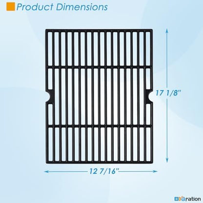 17 1/8" x 12 7/16" Cooking Grates Replacement for Nexgrill 720-0830MN, 720-0670E, 720-0737, Grill Master 720-0670E, Grill Chef BM616, GC610, Cooking Grid for Nexgrill Grill Grates Replacement