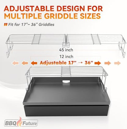 Griddle Warming Rack for Blackstone, Adjustable Griddle Accessories