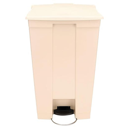 Rubbermaid Commercial Products Legacy Step-On Plastic Trash Can/Container, 23-Gallon, Beige, Hands-Free Garbage Can for Medical Waste in Hospitals/Lab/Emergency/Patient Rooms