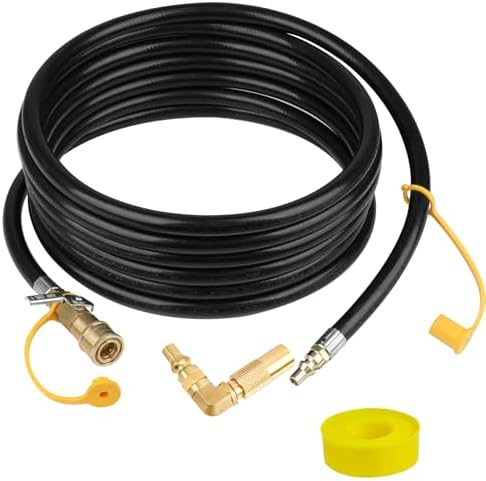 Upgraded 18FT RV Quick Connect Propane Hose for RV to Grill