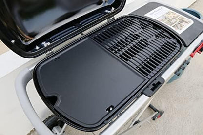 Uniflasy 7034 Cast Iron Griddle Plate for Weber Traveler 9010001 Gas Grill
