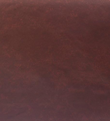 Yourtablecloth Heavy Duty Vinyl Round Fitted Tablecloth (Table Cover) with Flannel Backing Vibrant Colors Elasticized Tablecloth Great for Indoor and Outdoor Dining and Playing Cards 48” Rust Print