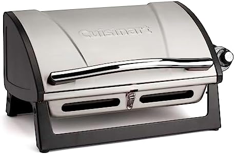 Cuisinart Gas Grill with Locking Lid, Portable, 8,000 BTU, 10 lbs.