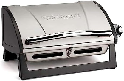 Cuisinart Gas Grill with Locking Lid, Portable, 8,000 BTU, 10 lbs.