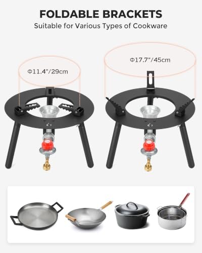ONLYFIRE GRILLS Portable Propane Gas Stove with 17" Frying Pan, GS363