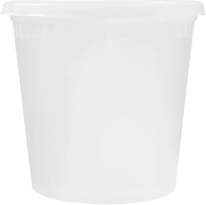 Karat [24oz - 240 ct] Clear PP Injection Molded Round Deli Containers with Lids (FP-IMDC24-PP